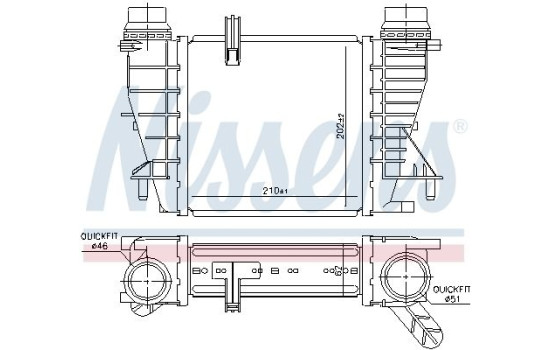 Intercooler, charger 96363 Nissens, Image 2