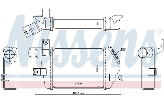 Intercooler, charger 96373 Nissens, Image 2