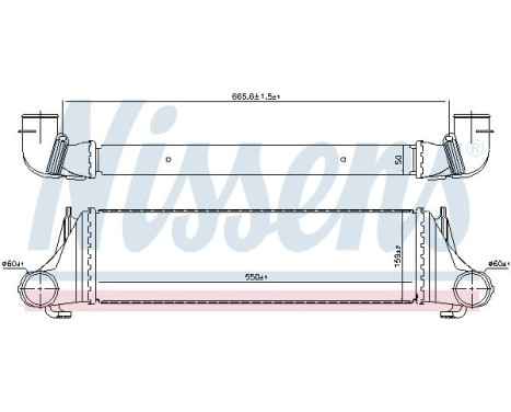 Intercooler, charger 96388 Nissens, Image 2