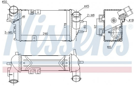 Intercooler, charger 96398 Nissens