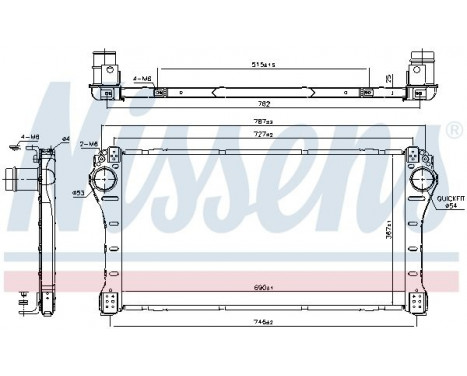 Intercooler, charger 96401 Nissens, Image 2