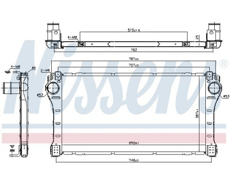 Intercooler, charger 96408 Nissens, Image 2
