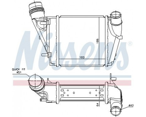 Intercooler, charger 96410 Nissens, Image 2