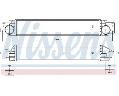 Intercooler, charger 96411 Nissens, Image 3