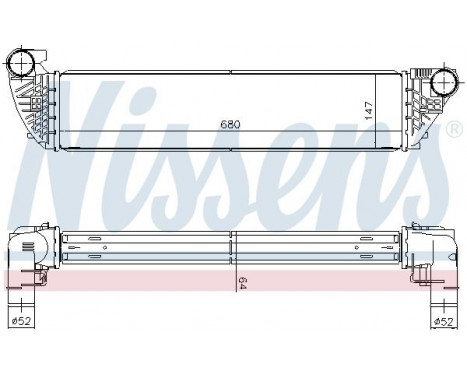 Intercooler, charger 96418 Nissens