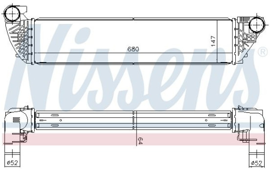 Intercooler, charger 96418 Nissens