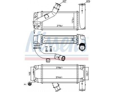 Intercooler, charger 96428 Nissens, Image 2