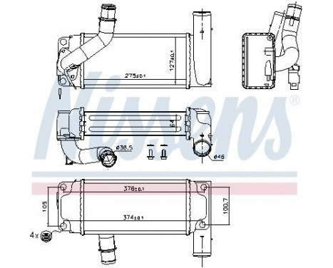 Intercooler, charger 96429 Nissens, Image 2