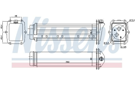 Intercooler, charger 96432 Nissens