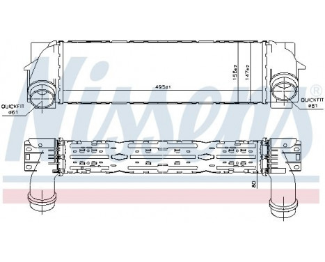 Intercooler, charger 96440 Nissens, Image 2