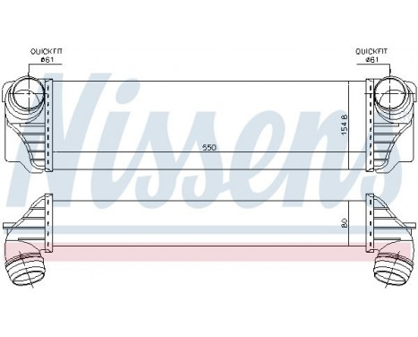 Intercooler, charger 96441 Nissens, Image 2