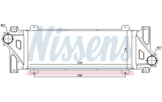 Intercooler, charger 96448 Nissens