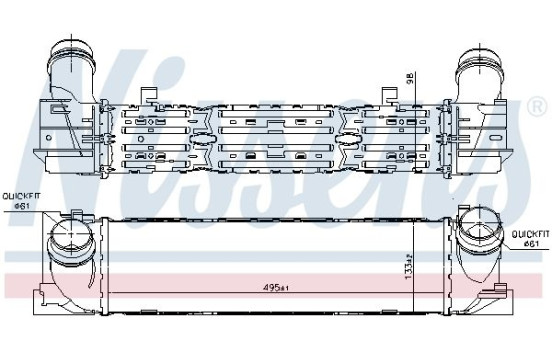 Intercooler, charger 96450 Nissens, Image 2
