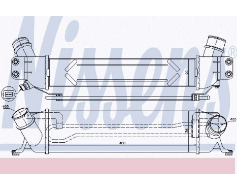 Intercooler, charger 96459 Nissens, Image 2