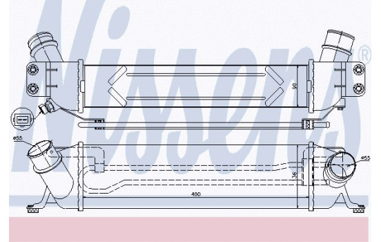 Intercooler, charger 96459 Nissens, Image 2