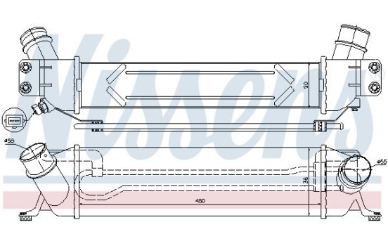 Intercooler, charger 96459 Nissens, Image 3
