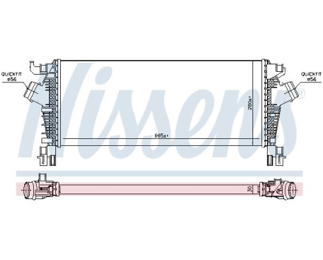 Intercooler, charger 96463 Nissens, Image 2