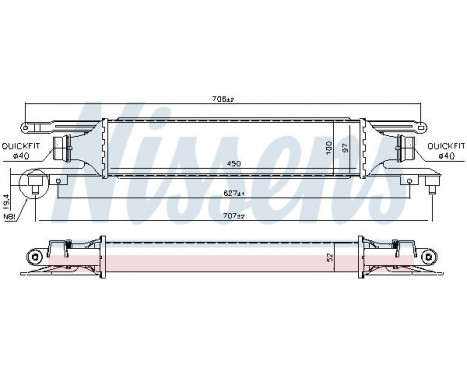 Intercooler, charger 96464 Nissens, Image 2