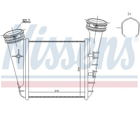 Intercooler, charger 96468 Nissens, Image 2