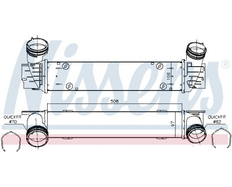 Intercooler, charger 96480 Nissens, Image 2