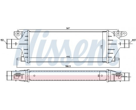 Intercooler, charger 96484 Nissens, Image 2