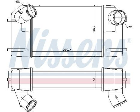 Intercooler, charger 96489 Nissens, Image 2