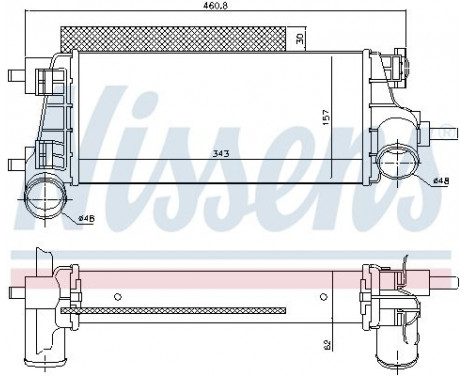 Intercooler, charger 96490 Nissens, Image 2