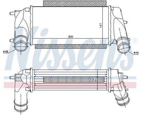 Intercooler, charger 96498 Nissens, Image 2