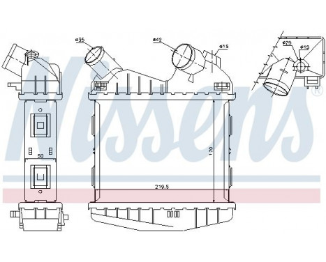 Intercooler, charger 96499 Nissens, Image 2