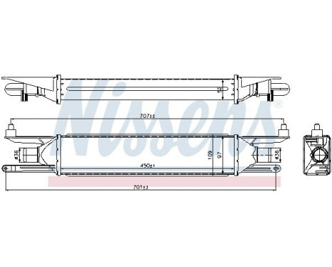 Intercooler, charger 96500 Nissens, Image 2