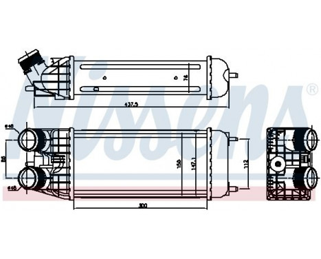 Intercooler, charger 96509 Nissens
