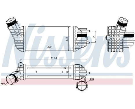 Intercooler, charger 96512 Nissens, Image 2
