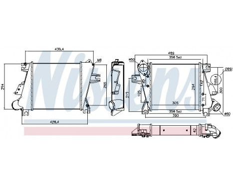 Intercooler, charger 96527 Nissens, Image 2