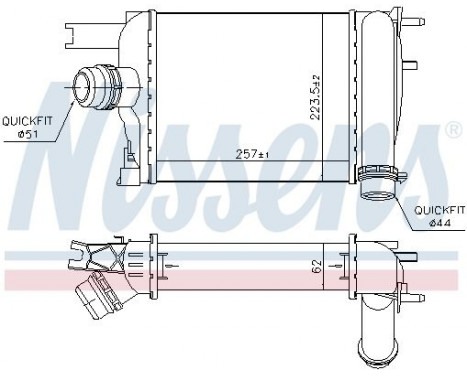 Intercooler, charger 96529 Nissens, Image 2