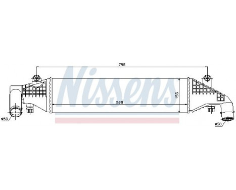 Intercooler, charger 96532 Nissens, Image 2