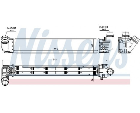 Intercooler, charger 96533 Nissens, Image 2
