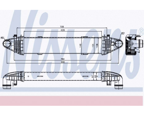 Intercooler, charger 96535 Nissens, Image 2