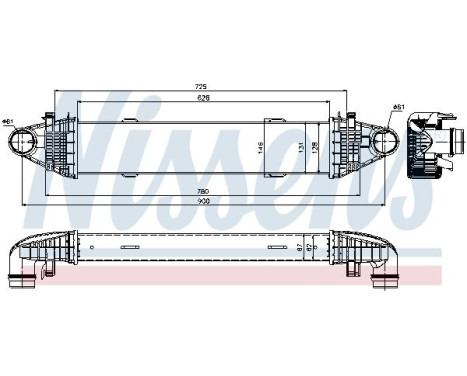 Intercooler, charger 96535 Nissens, Image 3