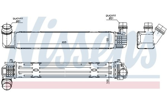 Intercooler, charger 96543 Nissens, Image 2