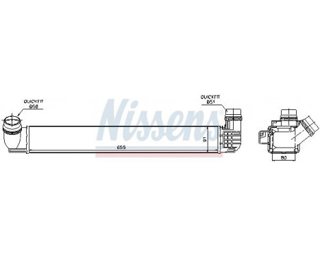 Intercooler, charger 96545 Nissens, Image 2