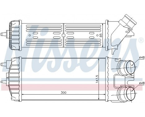 Intercooler, charger 96550 Nissens, Image 3