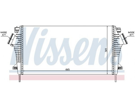 Intercooler, charger 96554 Nissens, Image 3