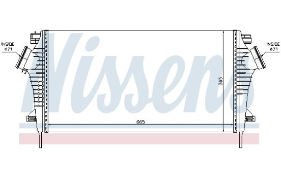Intercooler, charger 96554 Nissens, Image 3