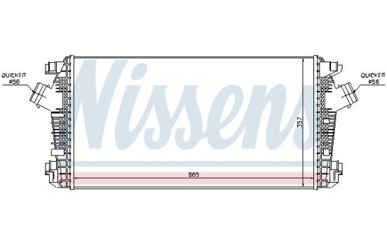 Intercooler, charger 96557 Nissens, Image 2