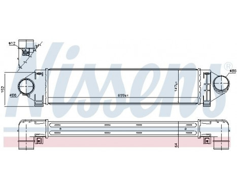 Intercooler, charger 96561 Nissens, Image 2