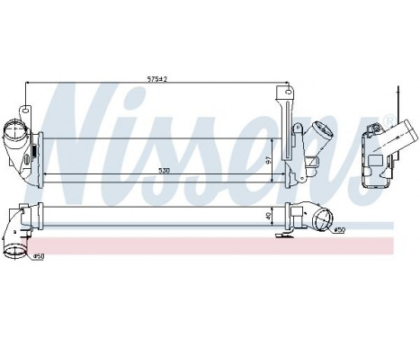 Intercooler, charger 96563 Nissens, Image 2