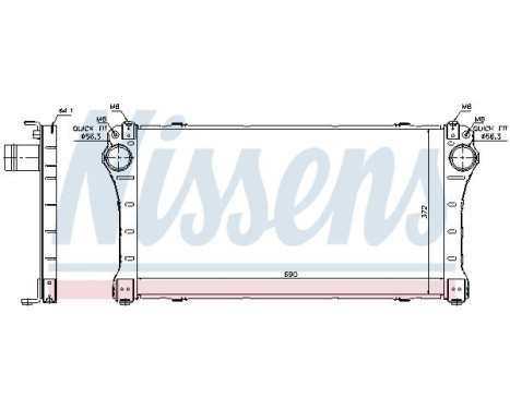 Intercooler, charger 96564 Nissens, Image 2