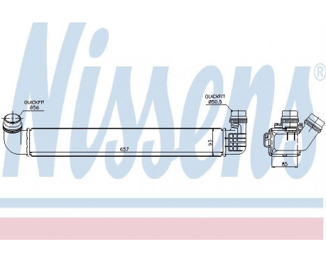 Intercooler, charger 96569 Nissens, Image 2