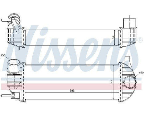 Intercooler, charger 96572 Nissens, Image 3