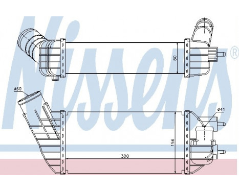 Intercooler, charger 96573 Nissens